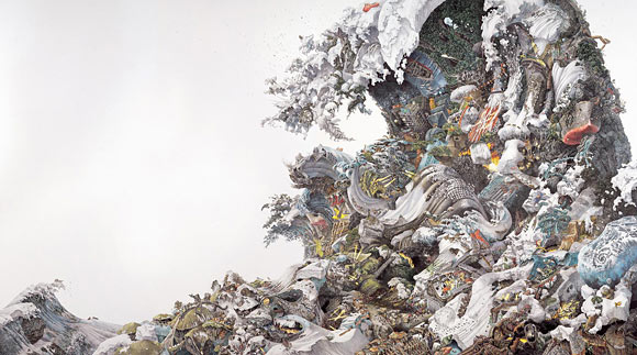 「予兆」 2008 190×340cm 撮影：久家靖秀 (c)IKEDA Manabu Courtesy Mizuma Art Gallery