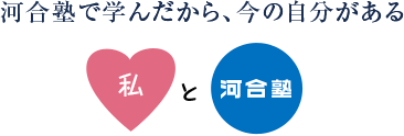 河合塾で学んだから、いまの自分がある　私と河合塾