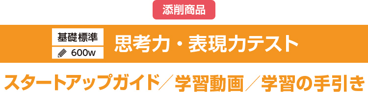 基礎標準 思考力・表現力テスト＋スタートアップガイド／学習動画／学習の手引き［添削商品］