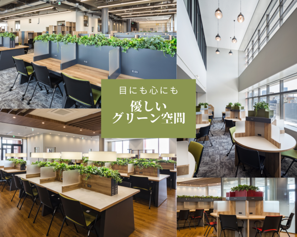 目にも心にも優しいグリーン空間